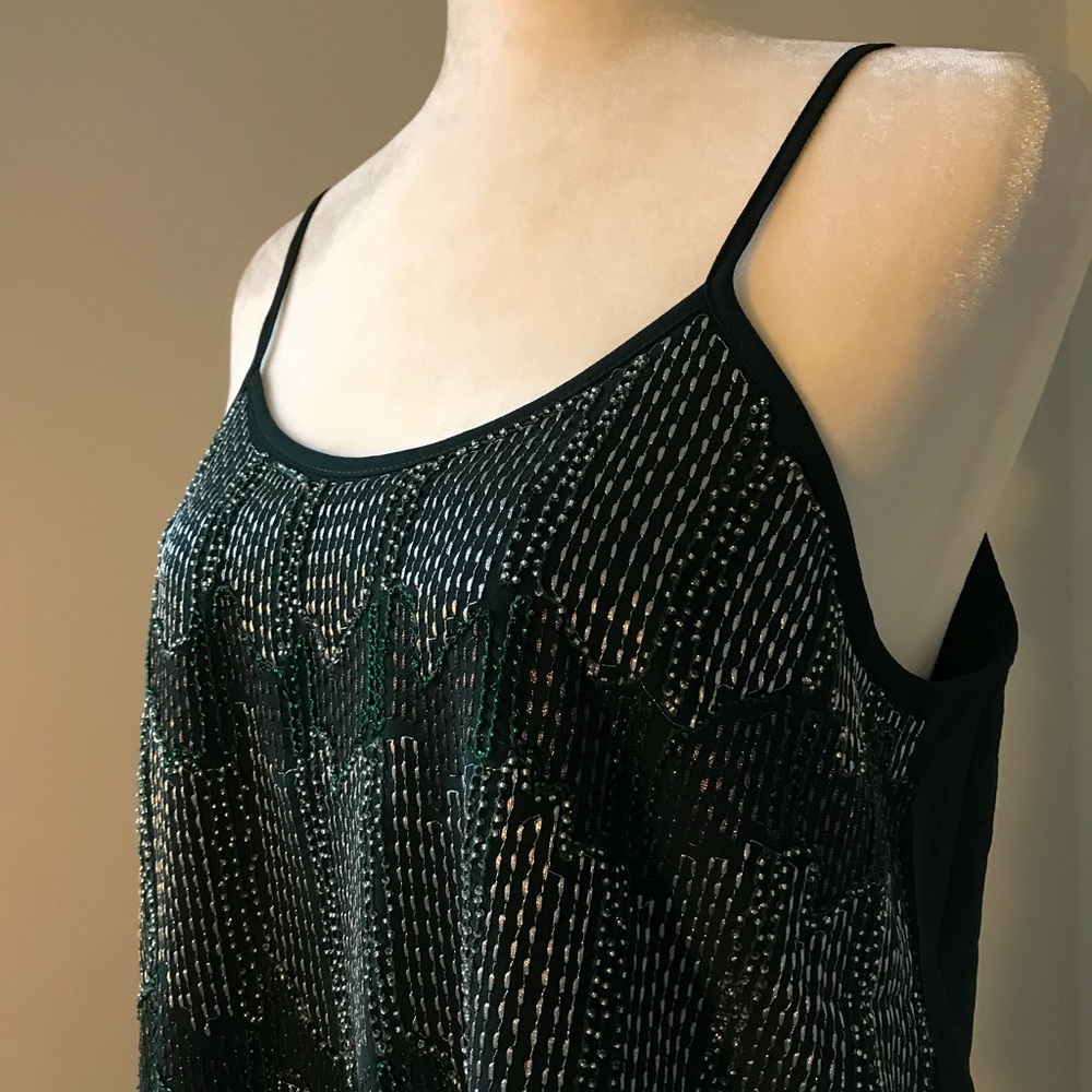 Final❗️ONE Left❗️Dark Green Sequin Tank - Picture 4 of 8
